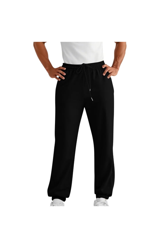 Mens Casual Joggers Elastic Bottom Sweat Pants with Pockets Workout Track Running Man Clothes Gym Athletic Pants Hiking Athletic Trousers(3X-Large)