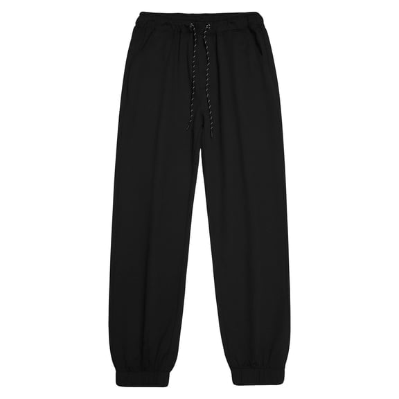 Lyrcatrment Mens Workout Joggers Loose Elastic Mid Waistband Drawstring Sweatpants Breathable Cuffed Jogger Track Pant Casual Sports Gym Trousers with Pockets(Large)