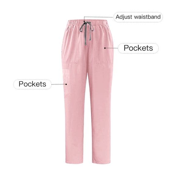 Lyrcatrment Scrubs for Men with Pockets Drawstring Elastic Waist Stright Leg Comfy Soft Scrub Pants