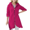 thumbnail image 1 of Lyrcatrment Tween Girls Hoodies Zip Up Long Sleeve Sweatshirt Loose Casual Solid Color Fleece Lined Hooded Sweatshirt Fall Fashion Warm Coat, 1 of 5