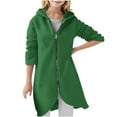 thumbnail image 1 of Lyrcatrment Tween Girls Hoodies Zip Up Long Sleeve Sweatshirt Loose Casual Solid Color Fleece Lined Hooded Sweatshirt Fall Fashion Warm Coat, 1 of 5