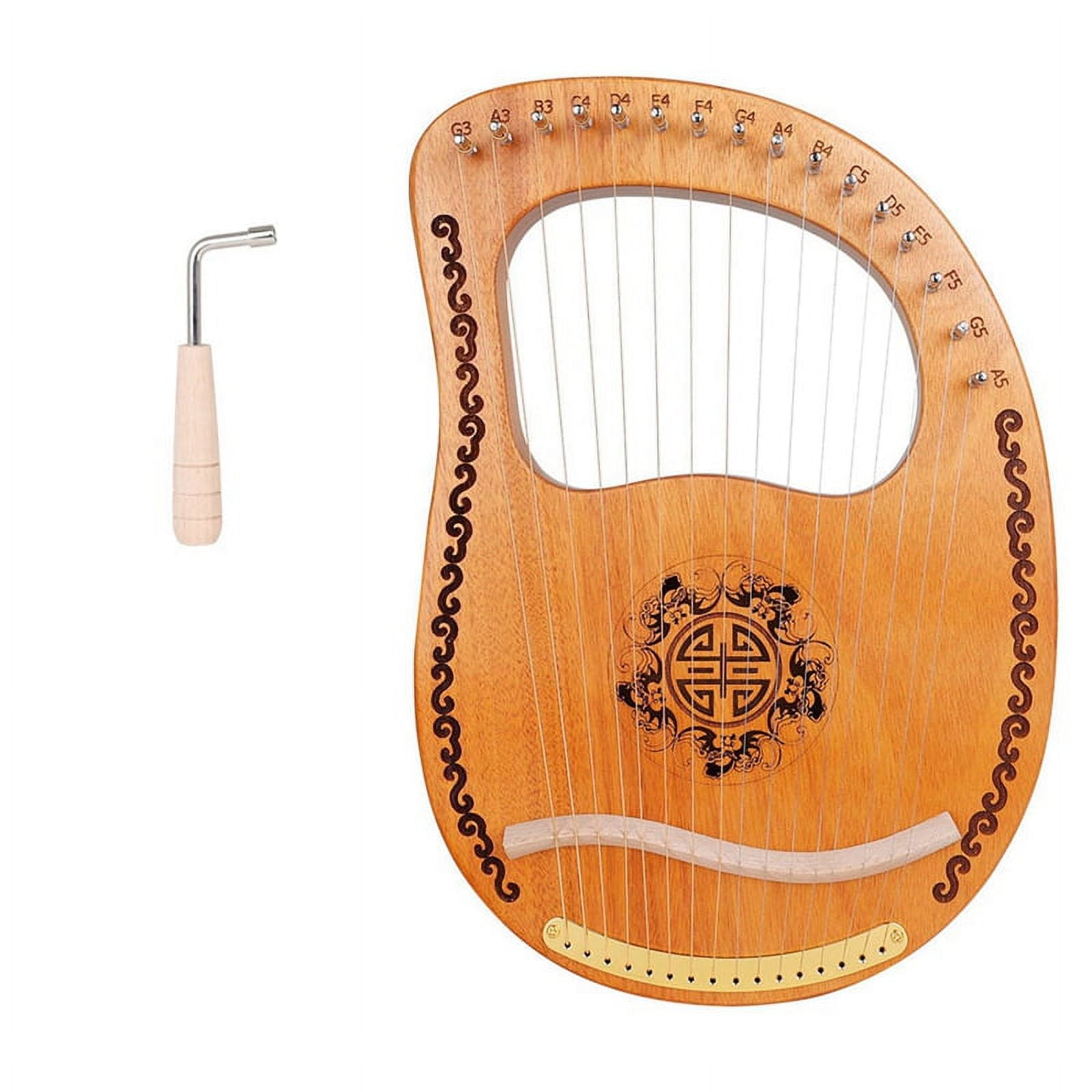 Lyre Beginner 16-String Lyre Small Harp Small Portable Small and Easy to  Learn Solid Wood Harp Niche Instrument