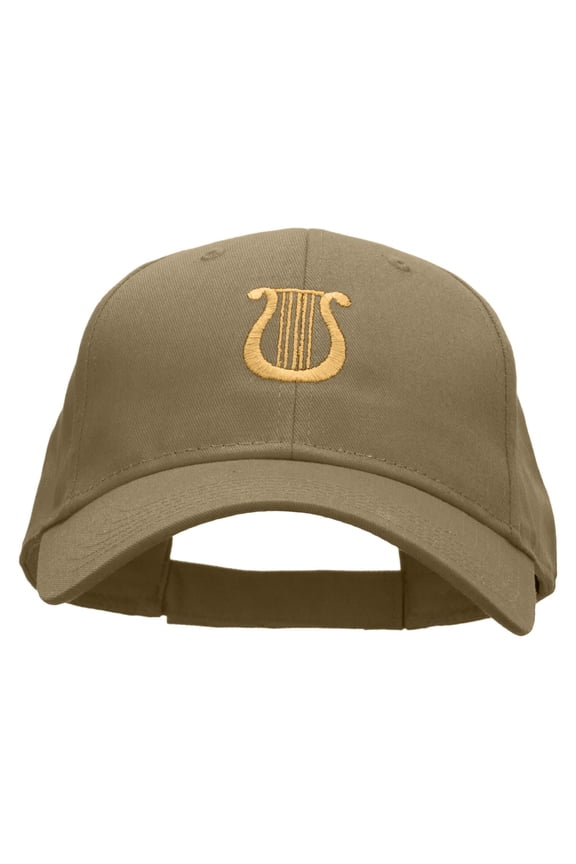 Lyre Embroidered Low Profile Cap - Khaki OSFM
