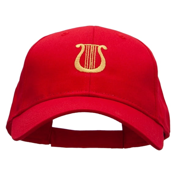 Lyre Embroidered Low Profile Cap - Red OSFM