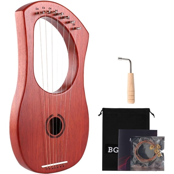 Lyre Harp 7 Strings Mini Harp Instrument for Adult Beginner