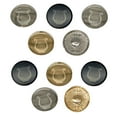 thumbnail image 1 of Lyre Harp Musical Instrument Set of 10 Metal 0.6" (15mm) Sewing Shank Round Buttons - Gold Color, 1 of 5