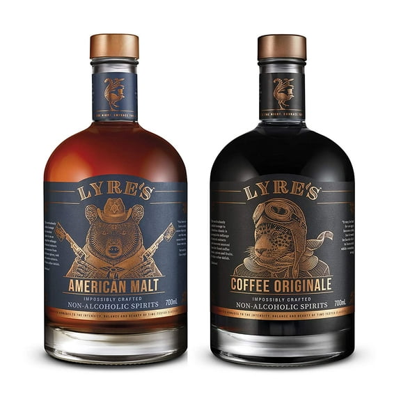 Lyre's Coffee Royale - Non-Alcoholic Set (Pack of 2) | Coffee Originale (Coffee Liqueur Style) & American Malt (Bourbon Style) | Award Winning | 23.7 Fl Oz