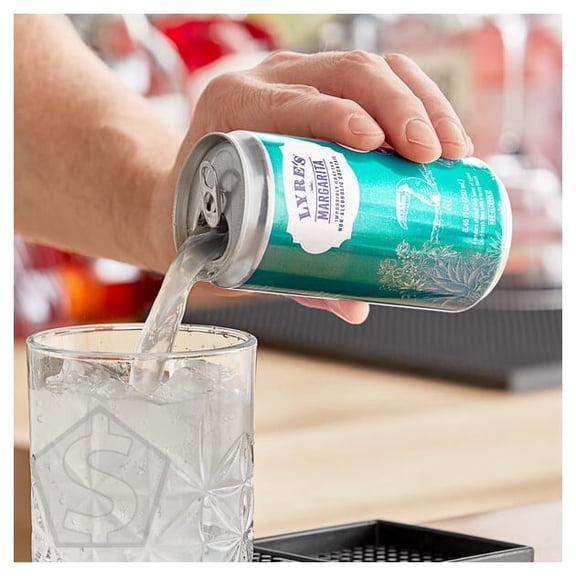 Lyre's Margarita Non-Alcoholic Mocktail 250 mL Can - 24/Case