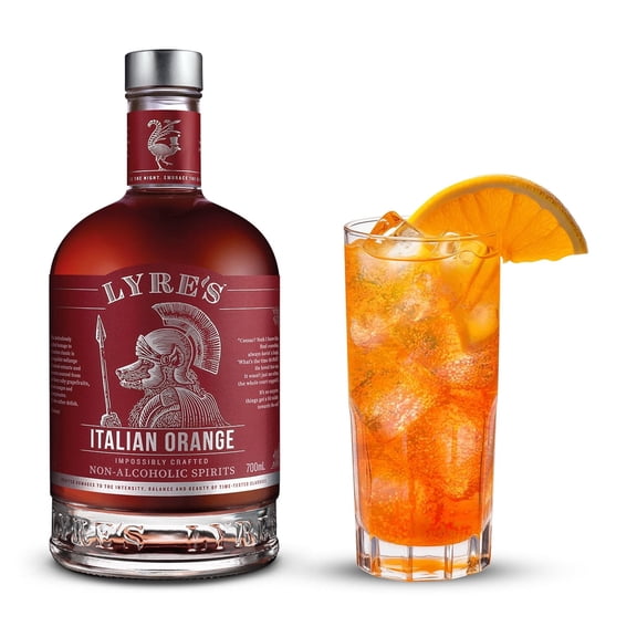 Lyre's Italian Orange, Award Winning Low Calorie Alcohol Free Italian Aperitif Alternative, Vegan Friendly Zero Proof Spirit for Negroni, Spritz and Non Alcoholic Cocktails (23.7 Fl Oz)