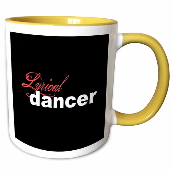 3drose, Lyrical Dancer, 15oz Two-tone Yellow Mug
