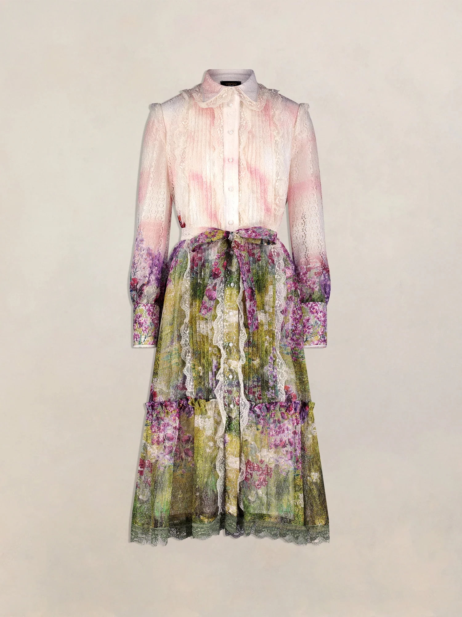 Hazel White Floral Button Down Dress