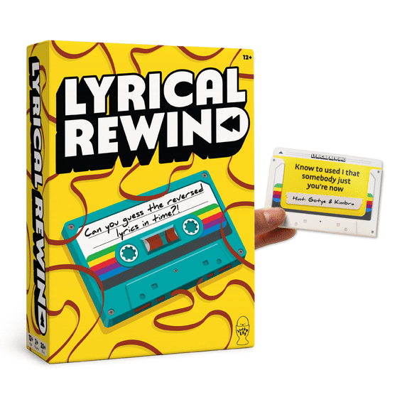 Lyrical Rewind – Music Party Card Game, Reverse Song Lyrics, Game Night & Birthday Party, 120 Cards, 2+ Players Ages 12+ by Lucky Egg