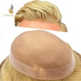 thumbnail image 1 of Lyricalhair Toupee for Men Fine Mono Mens Toupee Hairpieces Human Hair Replacement Systems Poly Coating around Man Hair Units 6"X9" #22R, 1 of 1