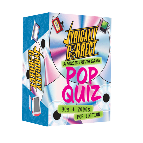 Lyrically Correct '90s & 2000s Music Trivia Card Game - Pop Edition - Finish The Lyrics Challenge, Fun for Adults, Party or Family Night