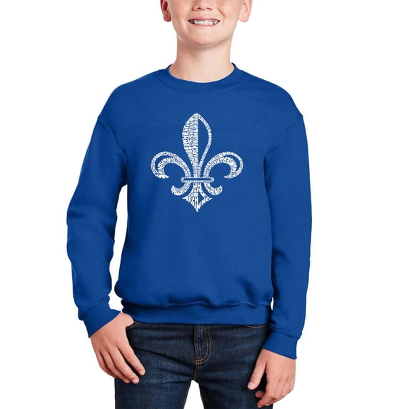Lyrics To When The Saints Go Marching In - Boy's Word Art Crewneck Sweatshirt