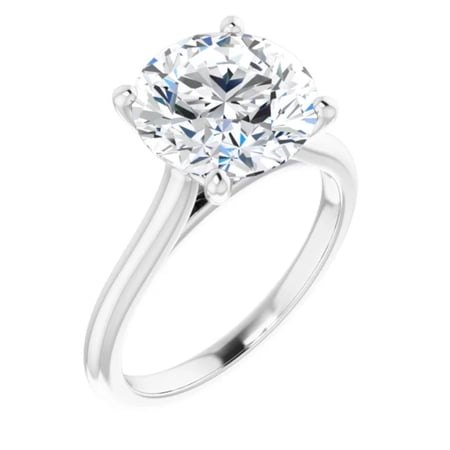 Lysandra 3 Carat Round Moissanite Engagement Ring Solitaire Setting