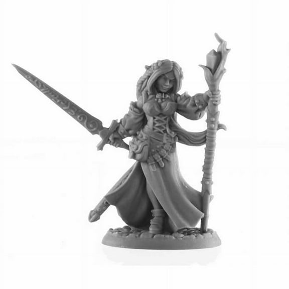 Lysette Elven Mage Miniature Figure 25mm Heroic Scale Reaper Bones USA Reaper Miniatures