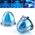 thumbnail image 1 of Lysliv 2Pcs White Watermelon LED Strobe+Constant Marker Lights Dual Function Watermelon-shaped Side Marker Clearance Tail Top Cap Roof Lights for Trailer Truck Semi-trailer Heavy-duty Truck Bus Van, 1 of 7