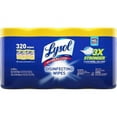thumbnail image 1 of Lysol 4-pack Disinfecting Wipes - Wipe - Lemon Lime ScentCanister - 320 / Pack - White | Bundle of 5 Packs, 1 of 1