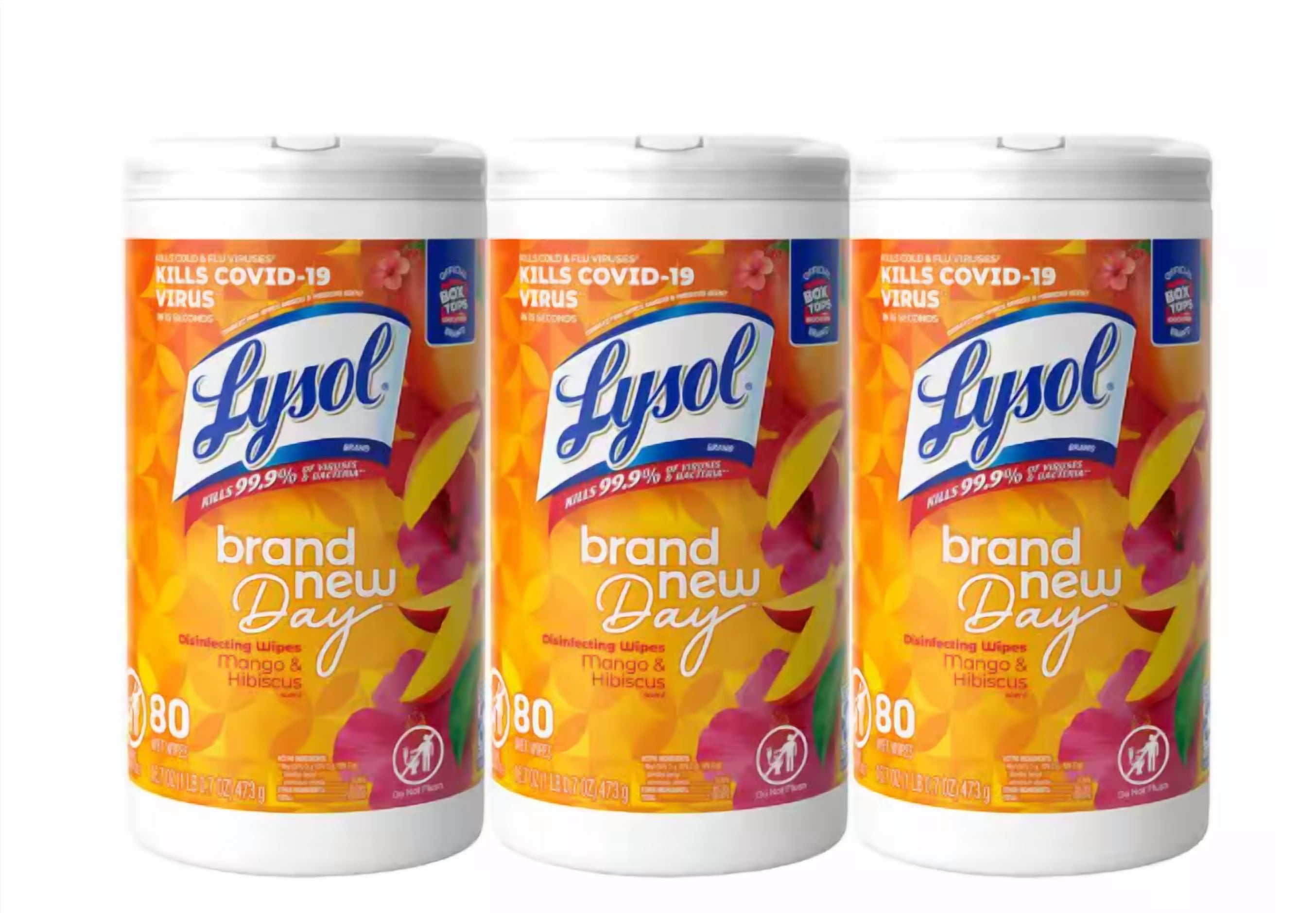Lysol 80-Count Mango and Hibiscus Disinfecting Wipes (3-Pack)