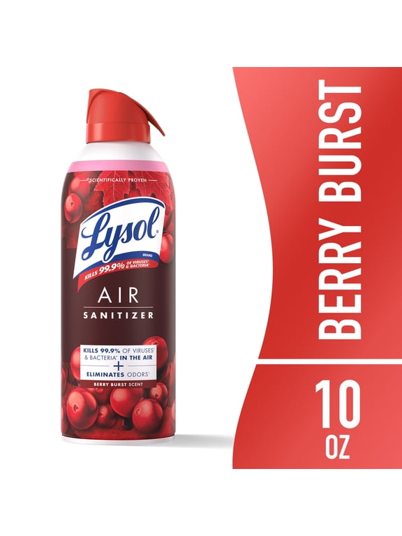 Air Sanitizer Spray for Air Sanitization and Bacterial Odor Elimination, Air Freshener Alternative, Berry Burst Scent, 10 oz