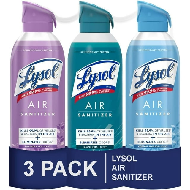 Lysol Air Sanitizer Spray, For Air Sanitization and Odor Elimination ...