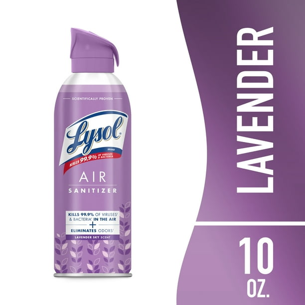 Lysol® Air Sanitizer Spray, For Air Sanitization and Odor Elimination, Lavender Scent, 10 Fl. Oz