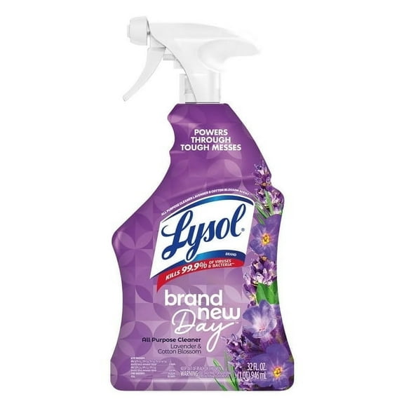 Lysol All-Purpose Cleaner, Sanitizing and Disinfecting Spray, Lavender & Cotton Blossom, 32 Oz - 2 Pack