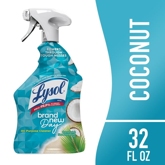 Lysol® All-Purpose Cleaner, Sanitizing and Disinfecting Spray, To Clean and Deodorize, Coconut & Sea Minerals Scent, 32 fl oz