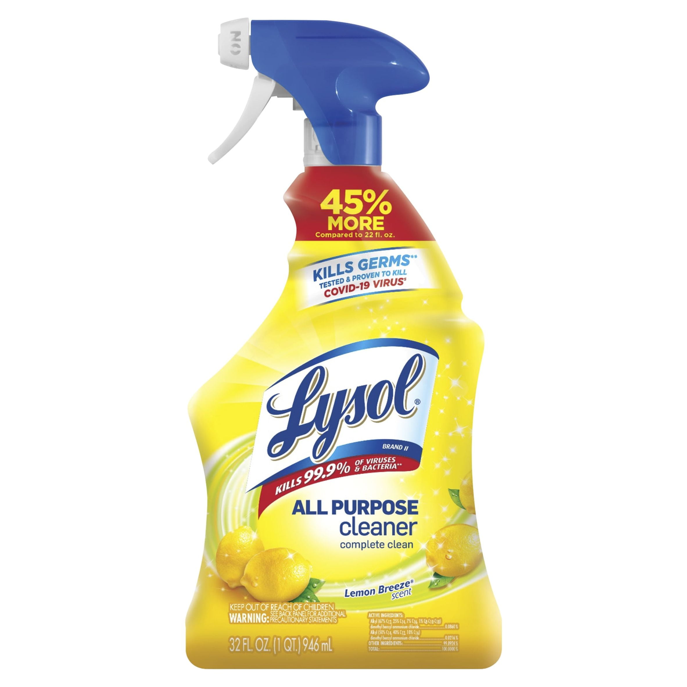 Lysol AllPurpose Cleaner, Sanitizing and Disinfecting Spray, To Clean