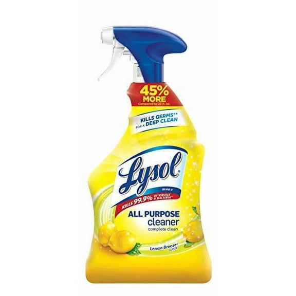 Lysol All-Purpose Cleaner, Sanitizing and Disinfecting Spray, To Clean and Deodorize, Lemon Breeze Scent, 32oz