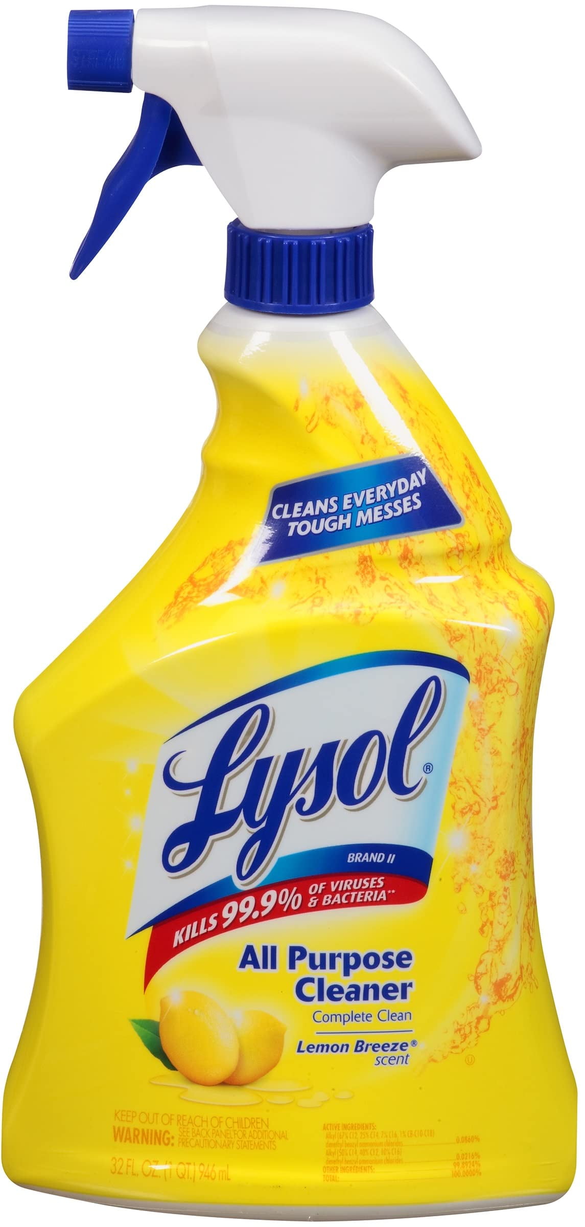 Lysol AllPurpose Cleaner Spray 32 Fl Oz (1 Quart) Lemon Scent