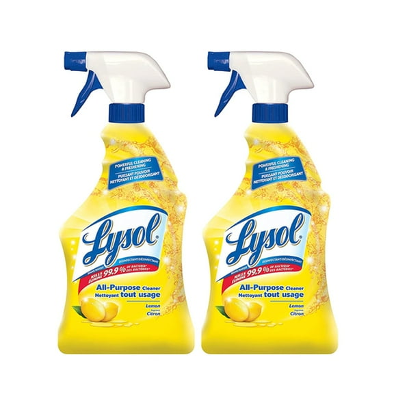 Lysol All Purpose Cleaner Spray, Lemon Breeze, 2 Bottles of 22 oz, 44 oz Total