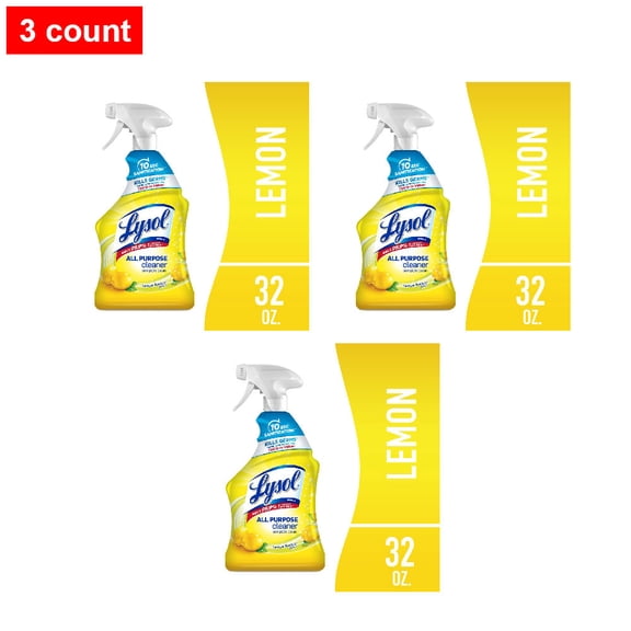 Lysol All Purpose Cleaner Spray Lemon Breeze 32 fl oz - 3 count