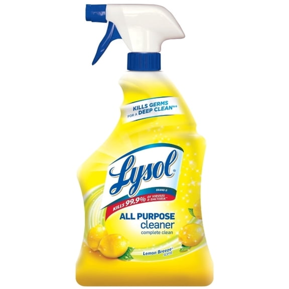 Lysol All Purpose Cleaner Spray, Lemon Breeze 32 oz (Pack of 3)