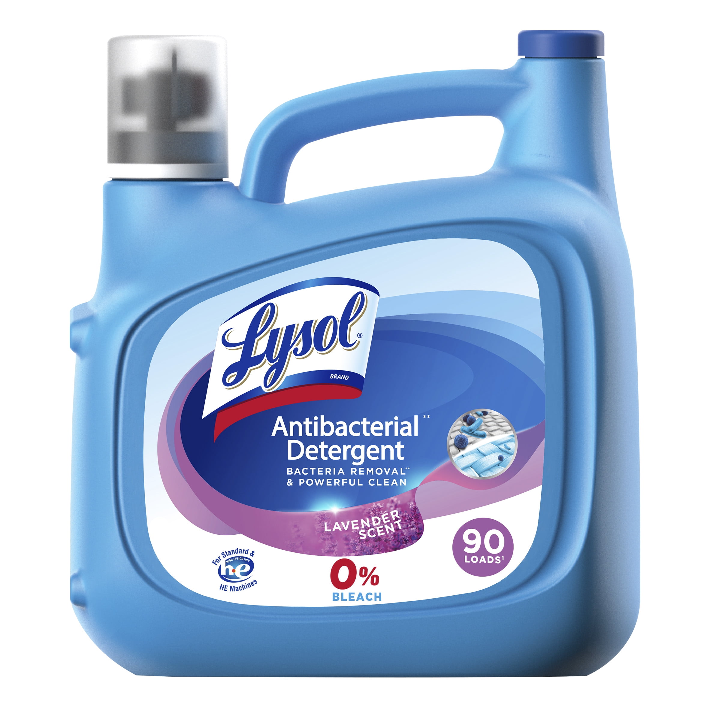 Lysol Antibacterial Laundry Detergent, Lavender Scent, 90 laods, 138 oz