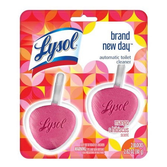 Lysol Automatic Toilet Bowl Cleaner 2ct Day Mango & Hibiscus (Pack of 32)
