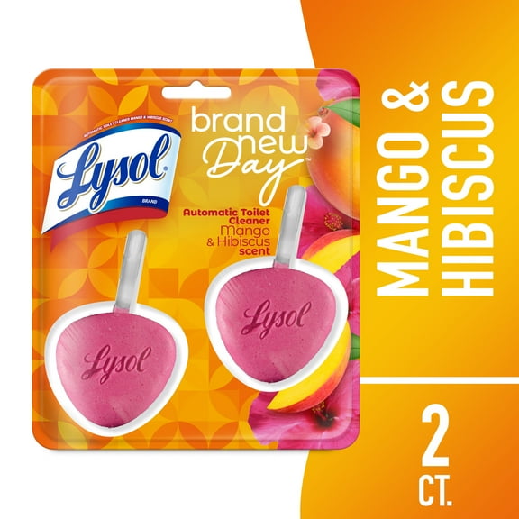 Lysol® Automatic Toilet Bowl Cleaner, Brand New Day, Mango & Hibiscus, 2 count