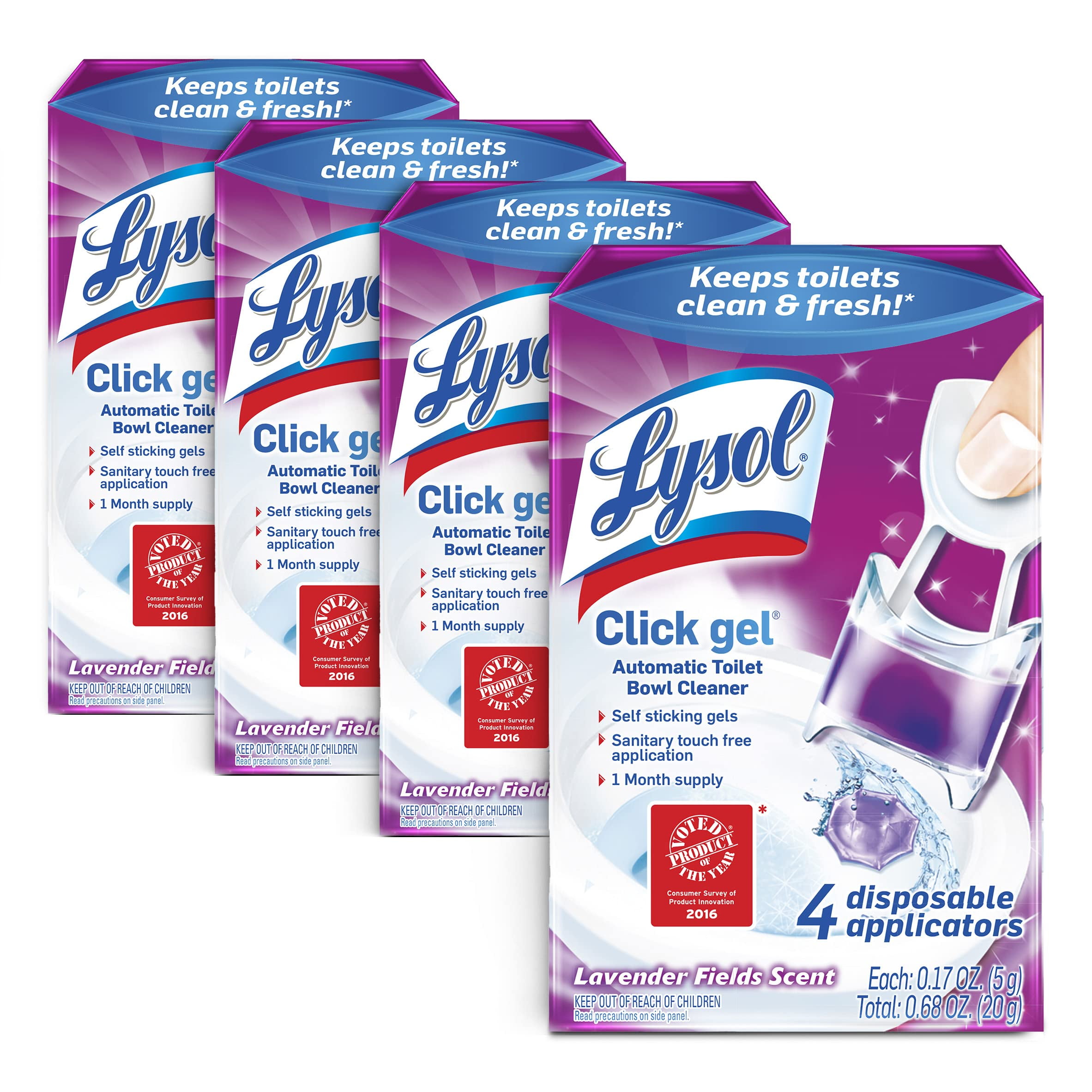 Lysol Automatic Toilet Bowl Cleaner, Lavender, (Pack Of 4, 24 Count