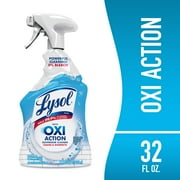 Lysol Bathroom Cleaner OXI Action Spray, Cleaning, Sanitizing, & Disinfecting Spray with Hydrogen Peroxide, Bleach Free, Cool Spring Breeze Scent, 32 fl oz
