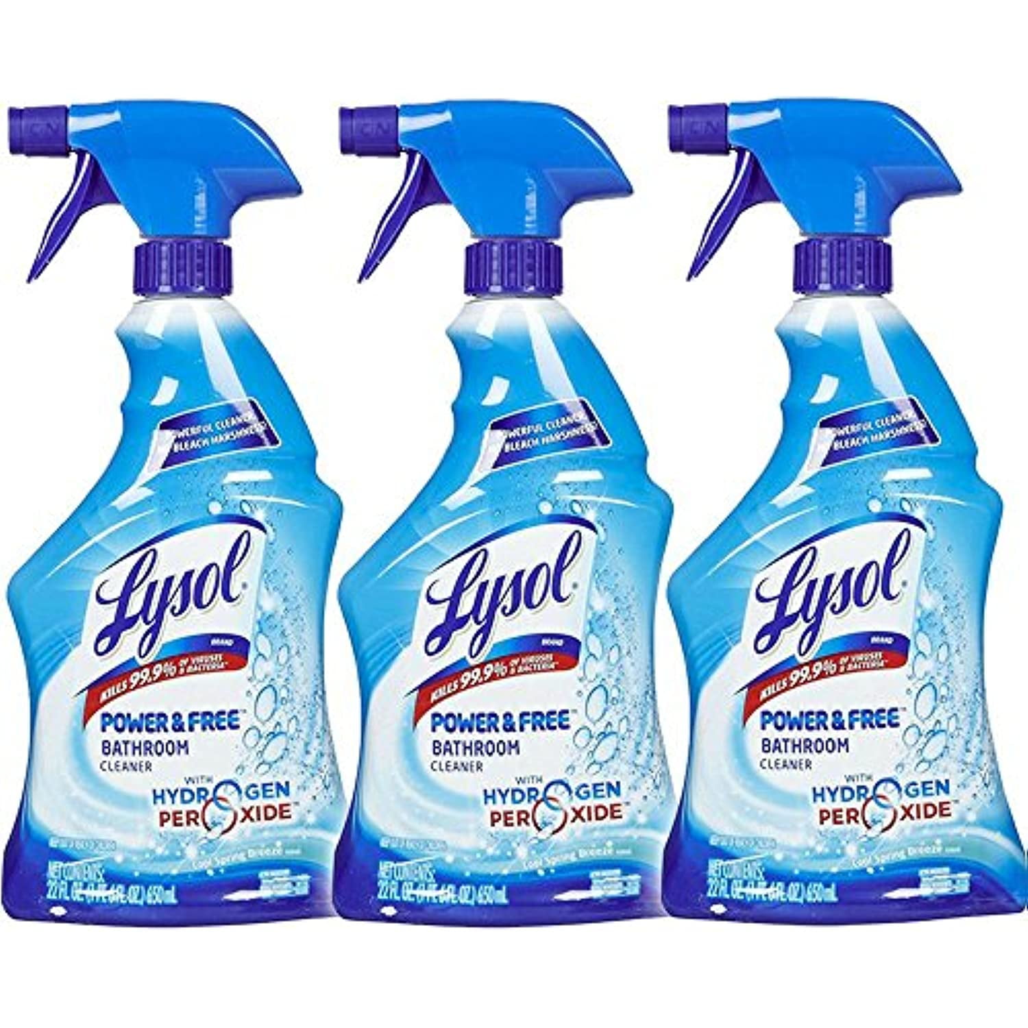 Lysol Bleach Free Hydrogen Peroxide Bathroom Cleaner Spray, Fresh, 22