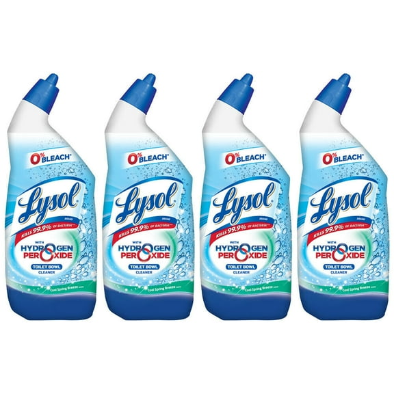 Lysol Bleach Free Hydrogen Peroxide Toilet Bowl Cleaner, Fresh, 24 Oz (Pack Of 4)