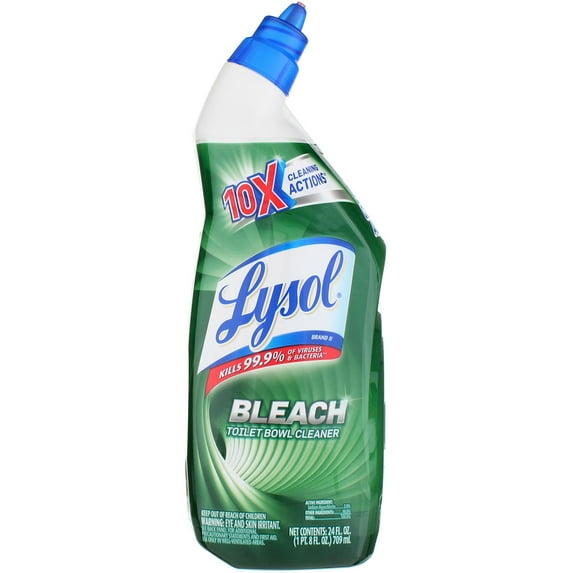 Lysol Bleach Toilet Bowl Cleaner Liquid, 24 fl oz (2 pack)