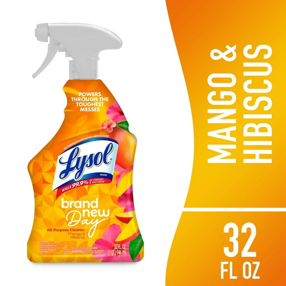 Lysol® Brand New Day All Purpose Cleaner 32oz, Mango & Hibiscus, Deep Clean (pack of 2)