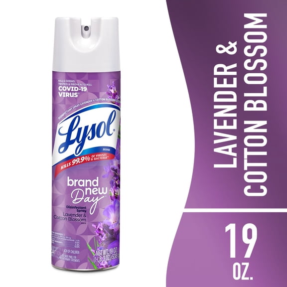 Lysol Brand New Day Lavender & Cotton Blossom Disinfectant Spray - 19 oz