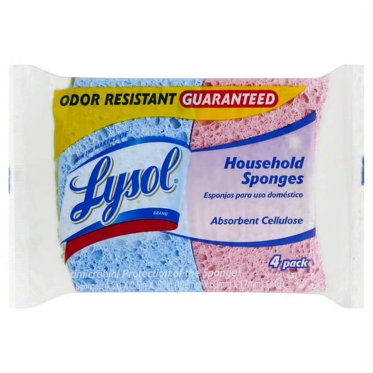 Lysol Cellulose Sponges 4 Pack Walmart
