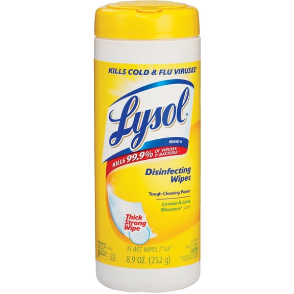 Lysol Disinfecting Wipes Citrus Scent - Household Cleaning Wipe - 35 Ct, Pack of 12