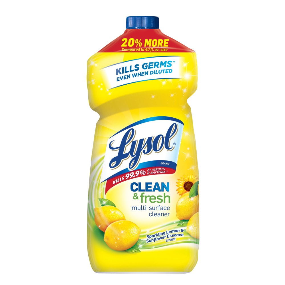 Lysol, Clean And Fresh Multisurface Cleaner Scent Ounce, Lemon Sunflower, 48 Fl Oz