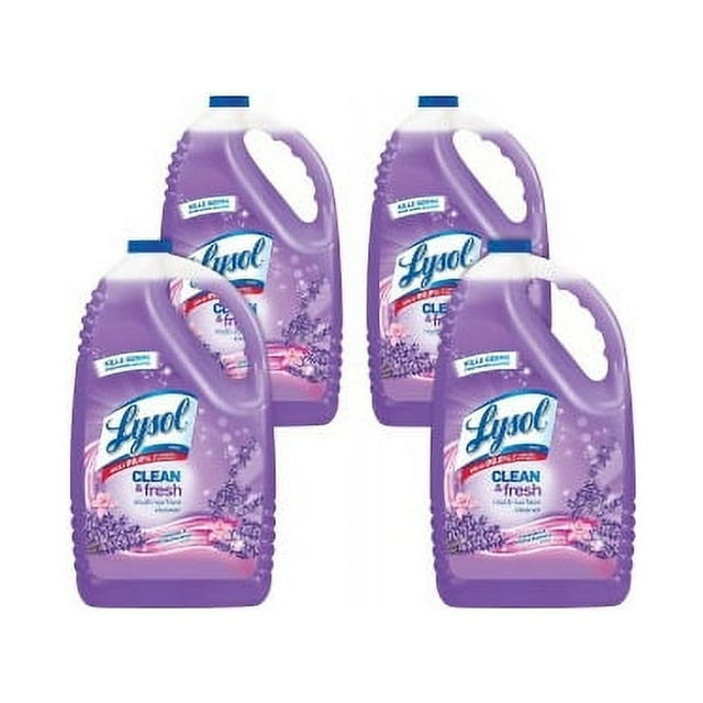 Lysol Lavender Disinfectant Cleaner, 1.13 gal(144 fl oz), 4/Carton