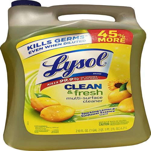 Lysol Clean \u0026 Fresh Multi Surface Cleaner 210 Fl Oz, 210 Fl. Oz. Packaging May Vary - Pack of 2
